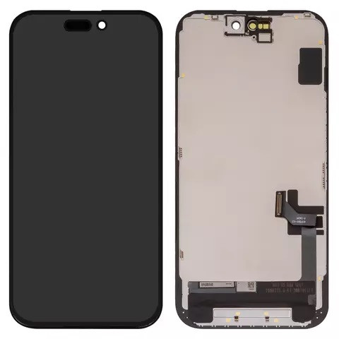 Дисплейний модуль для iPhone 15, Copy, TFT, ZY, LTPS FHD, Black - 1