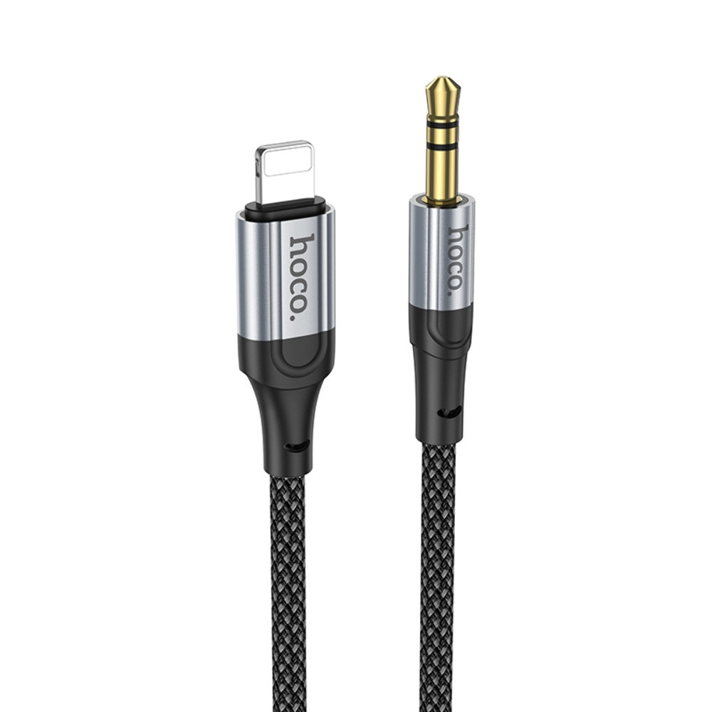 Кабель AUX Hoco UPA26, Lightning to Jack 3.5 mm, 1m, Black - 3