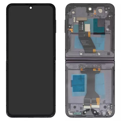 Дисплейний модуль для Samsung F731 Galaxy Z Flip5, з рамкою, High Copy, Black - 1