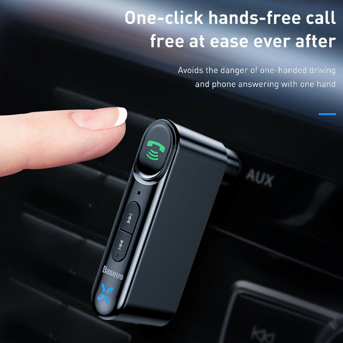 Bluetooth ресивер Baseus Qiyin AUX Car Bluetooth Receiver Black - 1