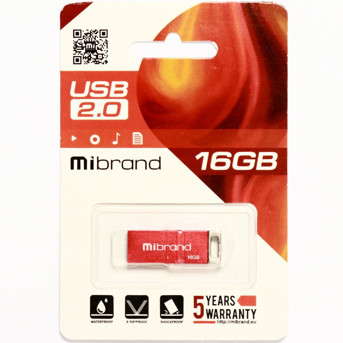 Флешка Mibrand USB 2.0 Chameleon 16Gb Red - 2