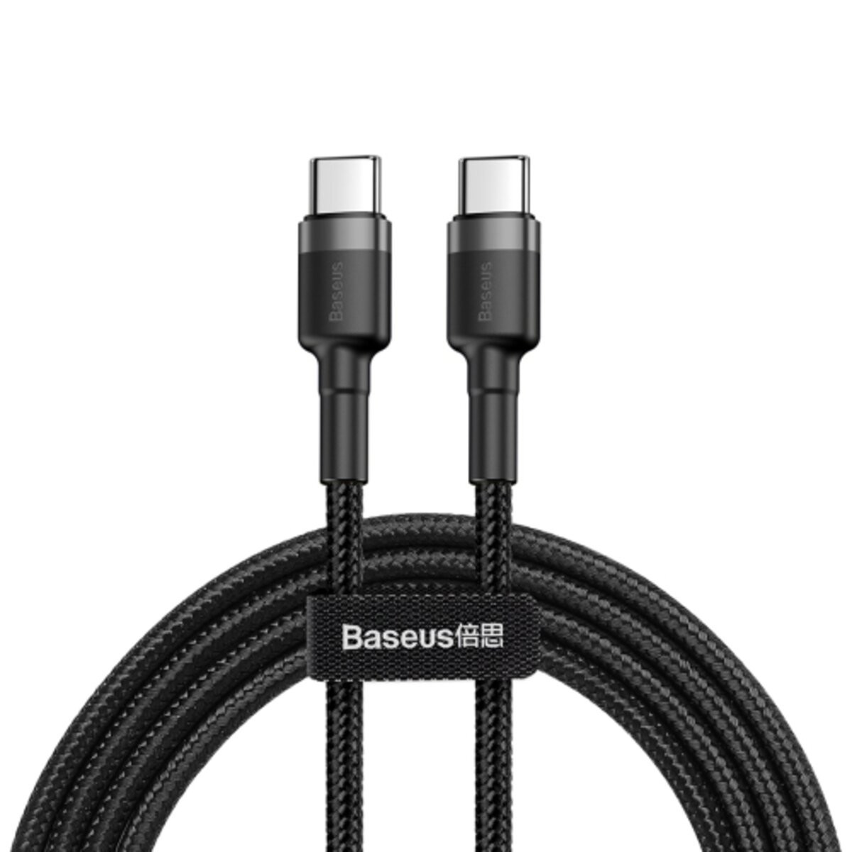 Кабель Baseus Cafule Cable, Type-C to Type-C, PD 3A, 60W, 2m, Gray-Black - 1