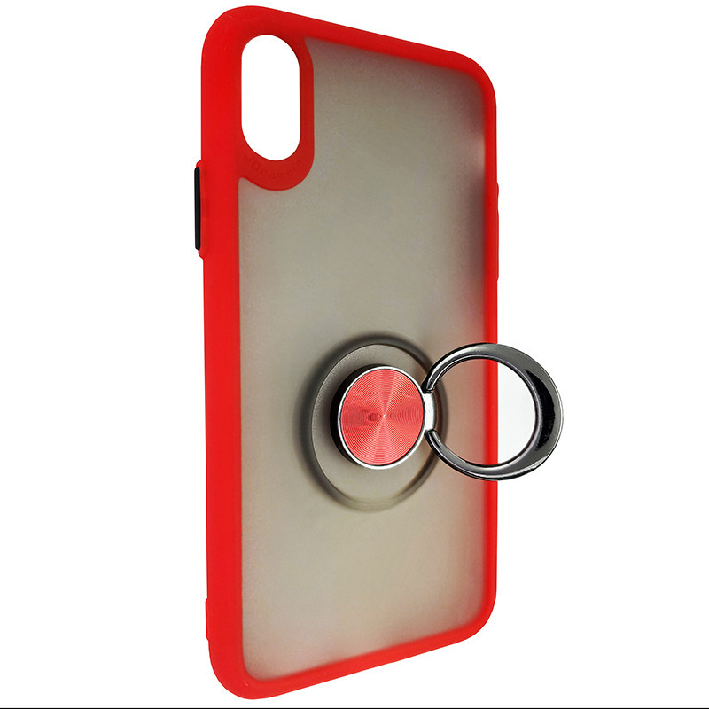 Чохол Totu Copy Ring Case iPhone XR Red+Black - 2