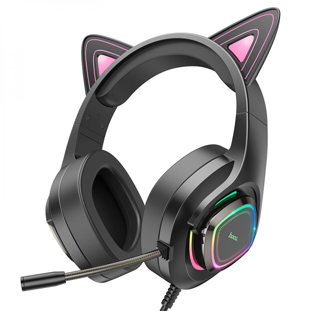Гарнітура Hoco W107 Cute Cat Ear Pink - 1