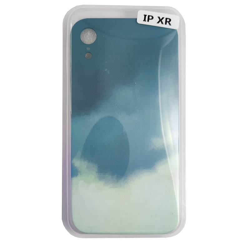 Чохол Silicone Water Print iPhone XR Mix Color Green - 1