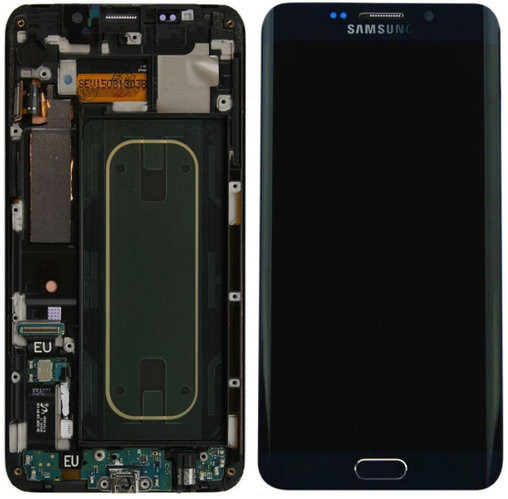 Дисплейний модуль Samsung G928, G928F Galaxy S6 Edge Plus, Super AMOLED, з рамою, Blue - 1