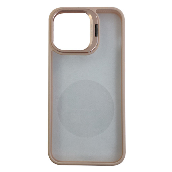 Чохол Defense Case Camera Stand with Camera Glass iPhone 15 Pro Max Sand Pink - 1