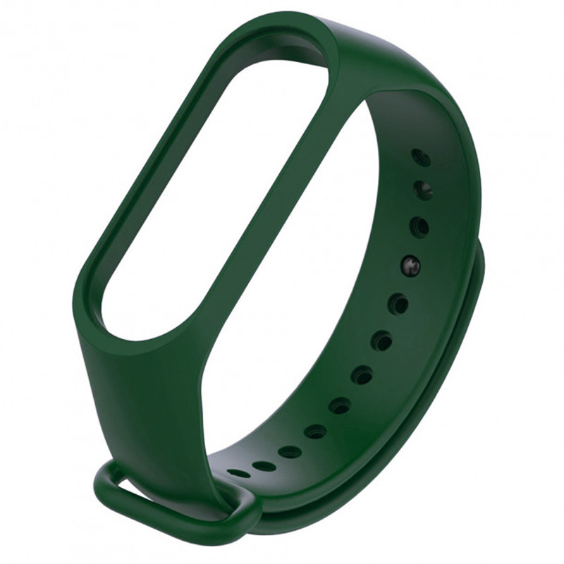 Ремінець для фітнес браслету Mi Band 5/6 (Silicone) Dark Green - 1
