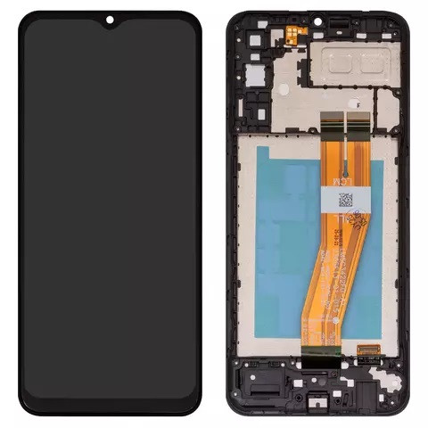 Дисплейний модуль для Samsung A042 Galaxy A04e, з рамкою, High Copy, Black - 1