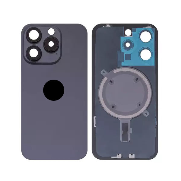 Задня кришка для iPhone 15 Pro, зі склом камери, Original PRC, Black - 1