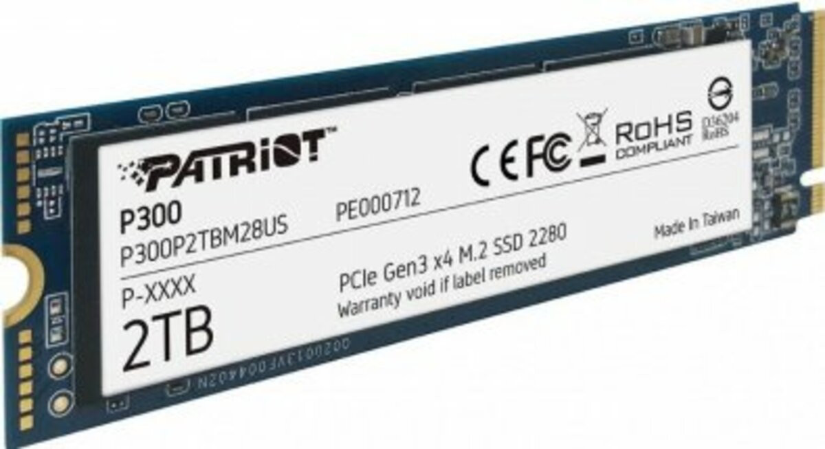 SSD M.2 Patriot P300 2TB NVMe 2280 PCIe 3.0x4 3D NAND TLC - 1