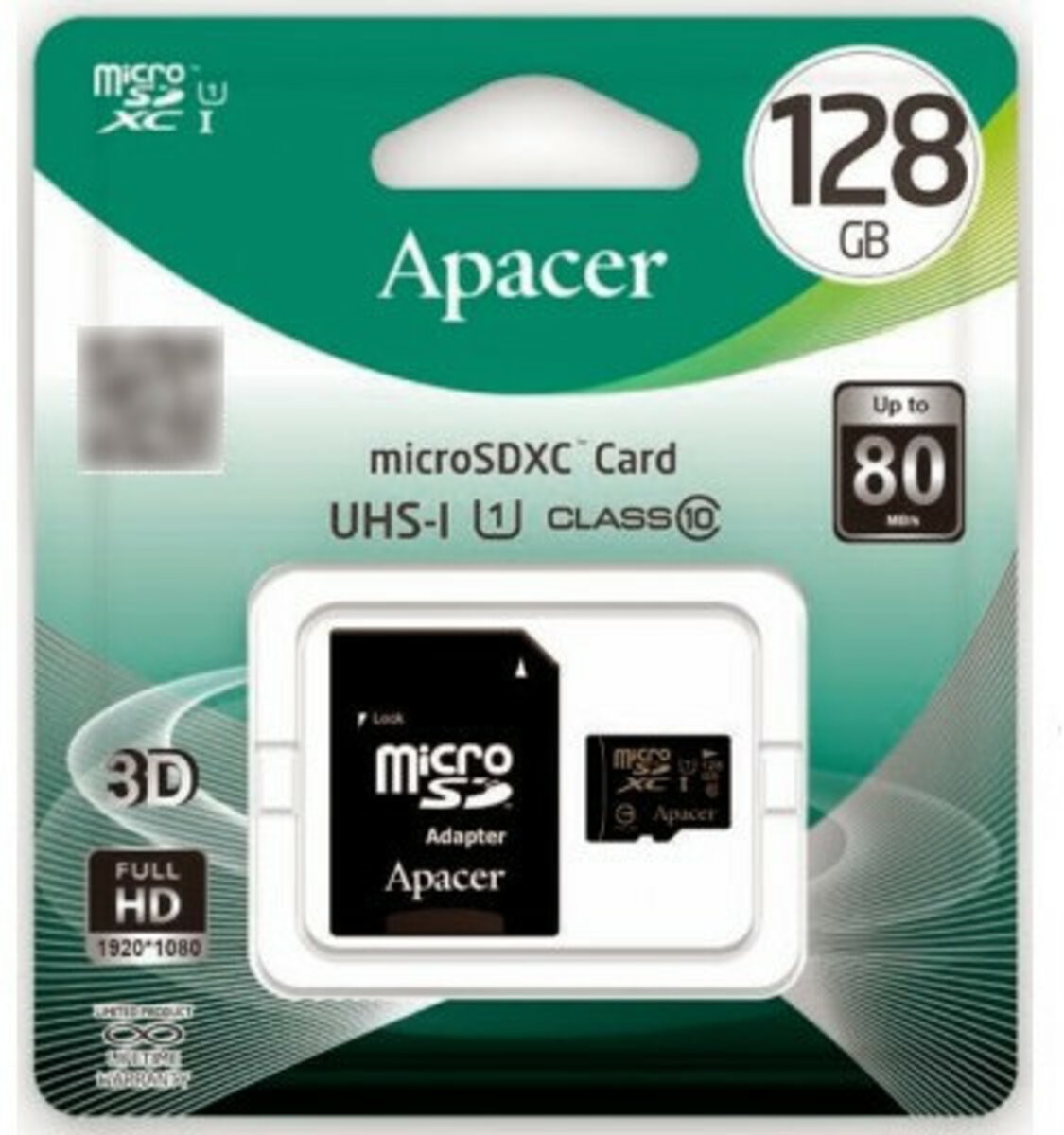 microSDXC (UHS-1) Apacer 128Gb class 10 (adapter SD) - 2
