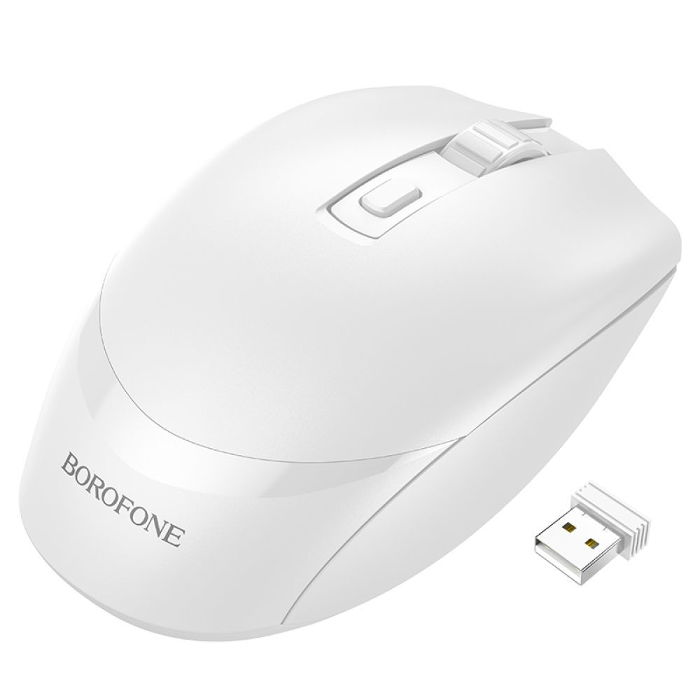 Безпровідна миша Borofone BG7, White - 1