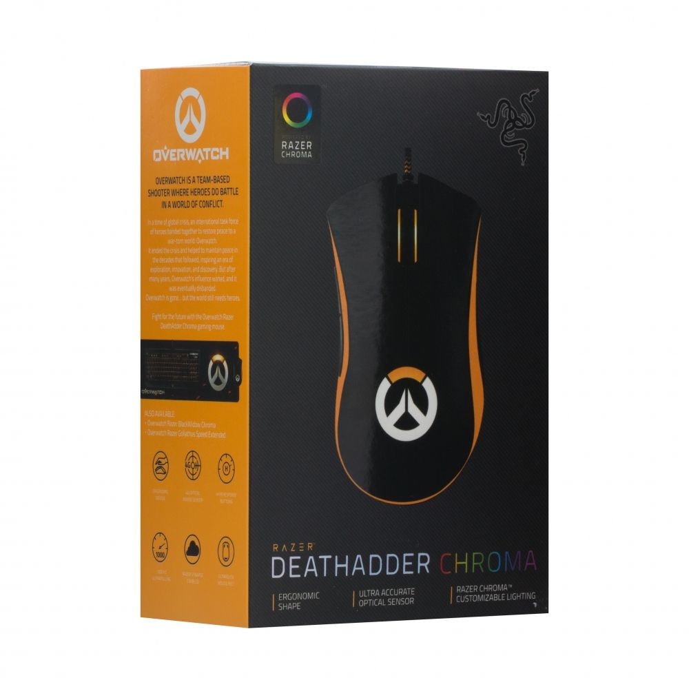 Провідна миша Razer DeathAdder Chroma Overwatch Black-Yellow (High Copy) - 6