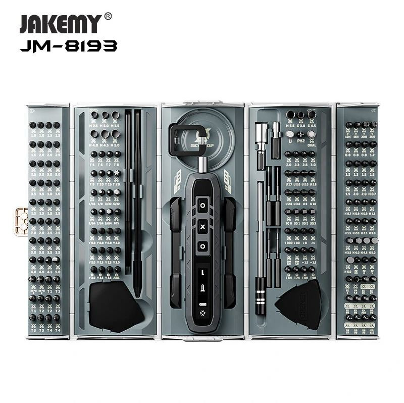 Електровикрутка Jakemy JM-8193, 180 in 1, з набором біт - 1