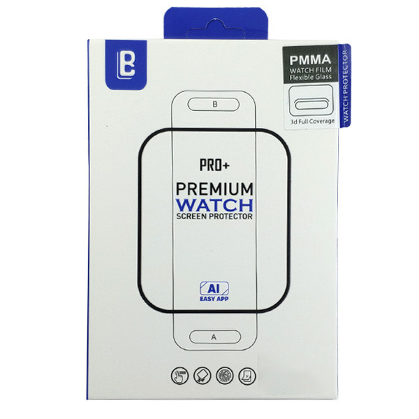 Захисне скло Lanby PMMA Watch Film для Apple Watch 7/8/9 45 mm, Black - 3