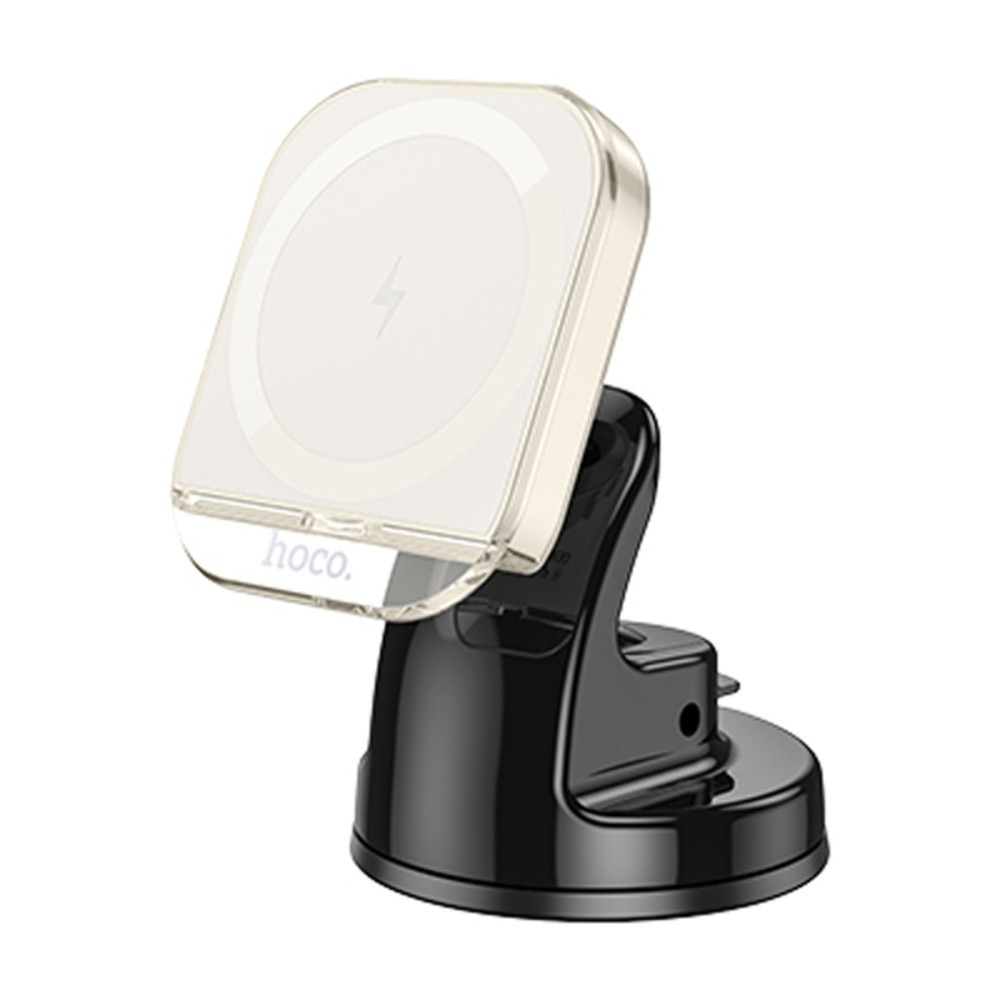 Автотримач Hoco HW18, Wireless Charging with MagSafe White - 1