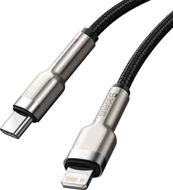Кабель Baseus Cafule Metal Data Cable, Type-C to Lightning, PD 20W, 2m, Black - 2
