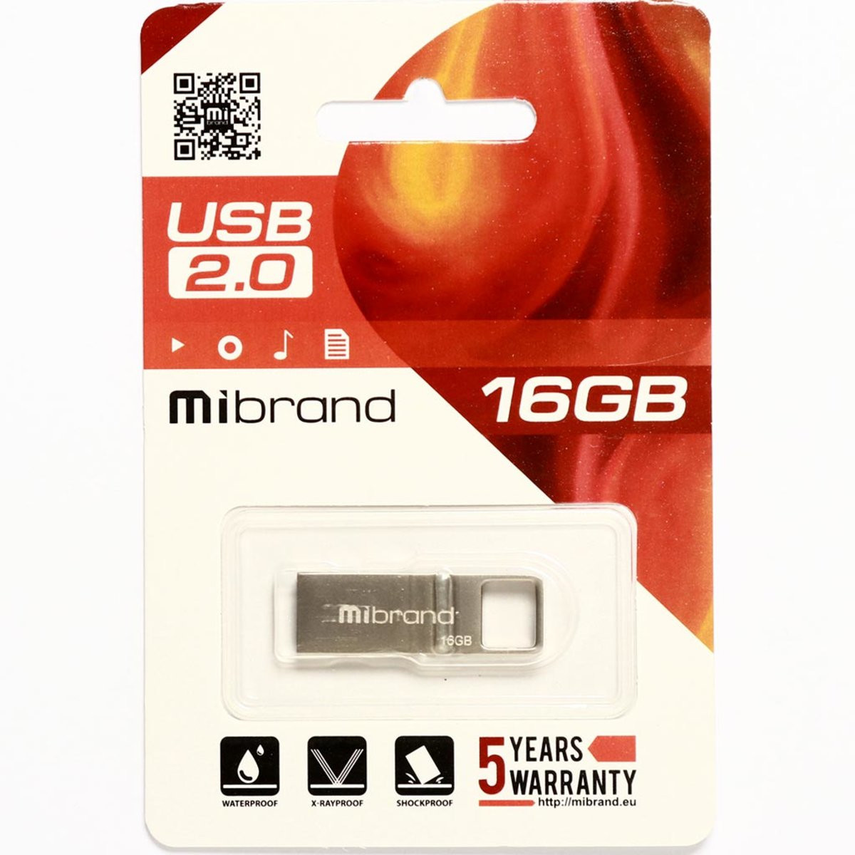 Флешка Mibrand USB 2.0 Stingray 16Gb Grey - 2
