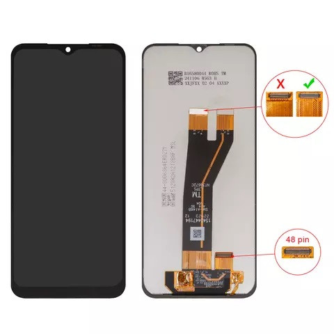 Дисплейний модуль для Samsung A146B Galaxy A14 5G, SM-A146B A14 5G V04, Сopy, 48 pin, Black - 1