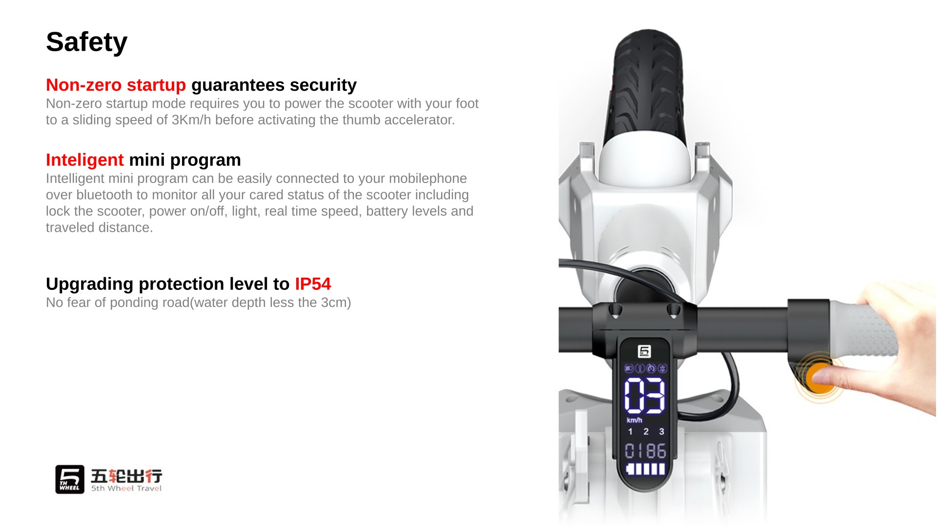 Електросамокат 5TH Weel Scooter M2, Black - 4