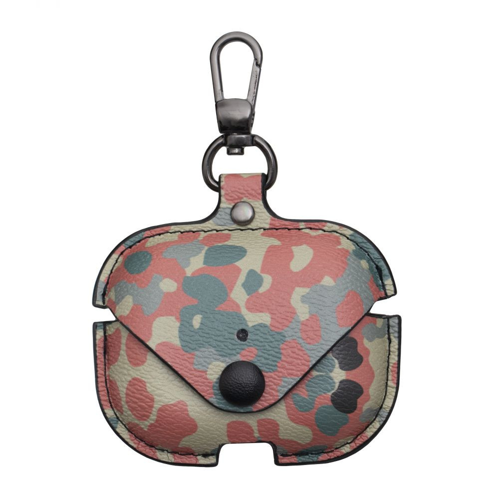 Silicone Case for AirPods Pro Camouflage Leather Green-Red - 1