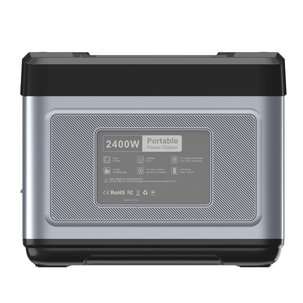Портативна зарядна станція P2400E, 2400W, LiFePO4, Black - 4