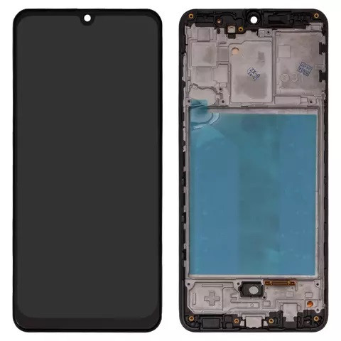 Дисплейний модуль для Samsung A315 Galaxy A31, з рамкою, High Copy, OLED, Black - 1