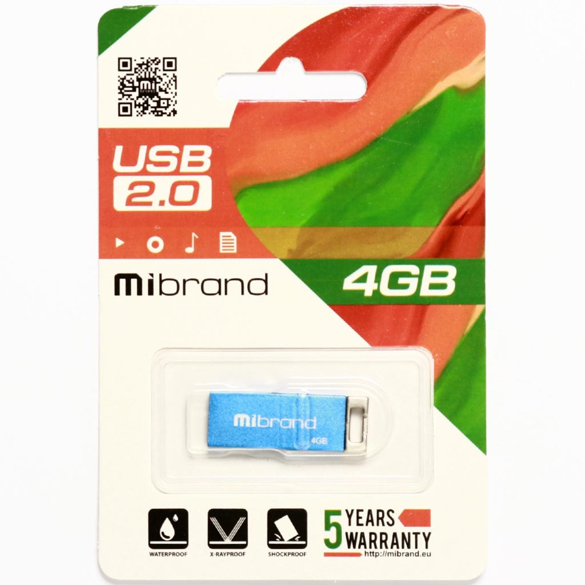 Флешка Mibrand USB 2.0 Chameleon 4Gb Blue - 2