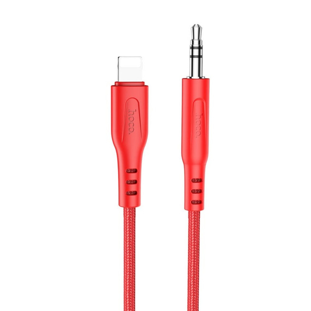 Кабель AUX Hoco UPA18, Lightning to Jack 3.5 mm, 1m, Red - 3