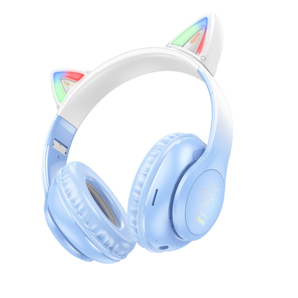 Безпровідна гарнітура Hoco W42 Cat Ear Blue - 1