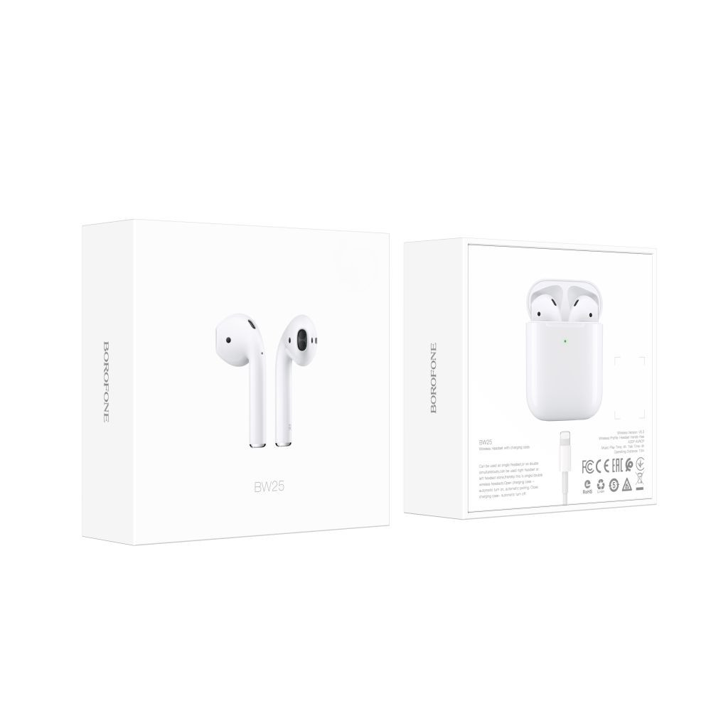 Безпровідна гарнітура Borofone BW25, White - 7