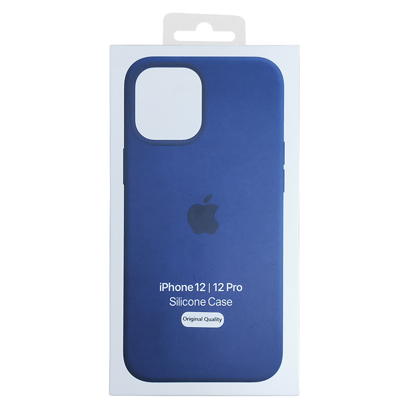 Чохол HQ Silicone Case iPhone 12/12 Pro Navy Blue (без MagSafe) - 6