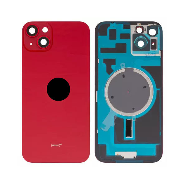 Задня кришка для iPhone 14 Plus, зі склом камери, High Copy, Red - 1