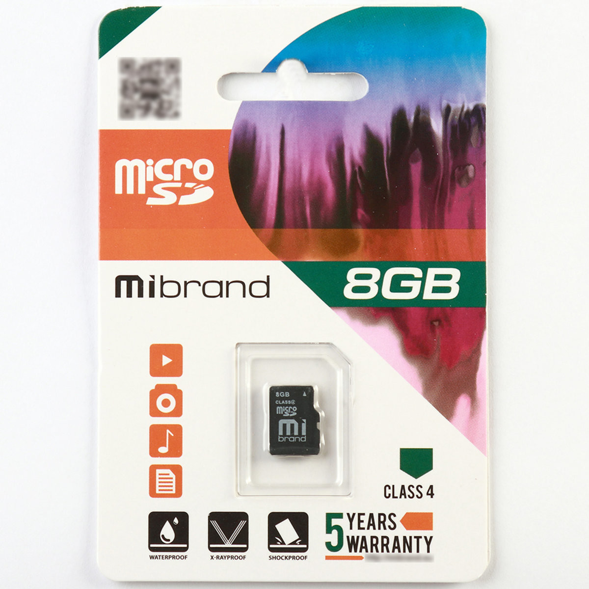 Карта пам'яті micro SDHC Mibrand 8Gb class 4 - 1