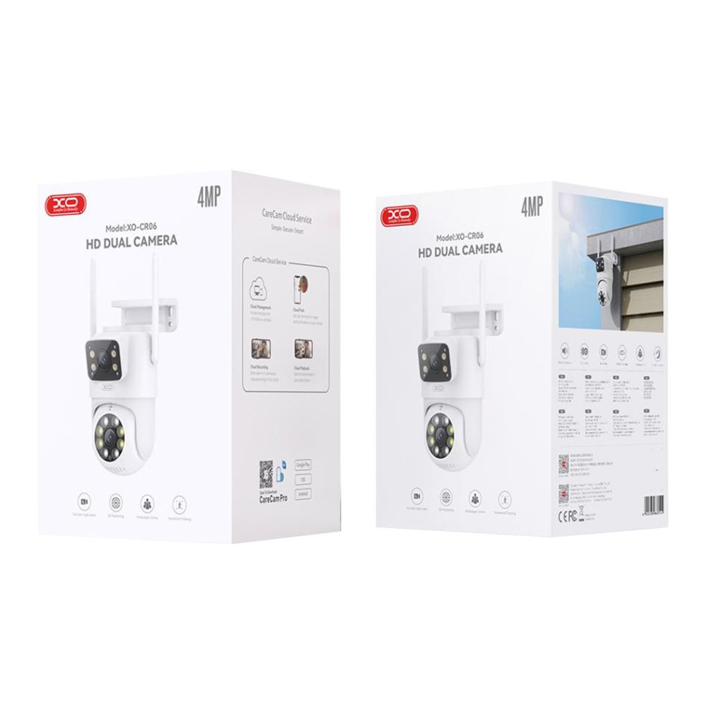 IP-камера відеонагляду XO CR06 Dual Screen Video, White - 7
