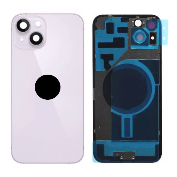 Задня кришка для iPhone 14, зі склом камери, Original PRC, Small Hole, Purple - 1