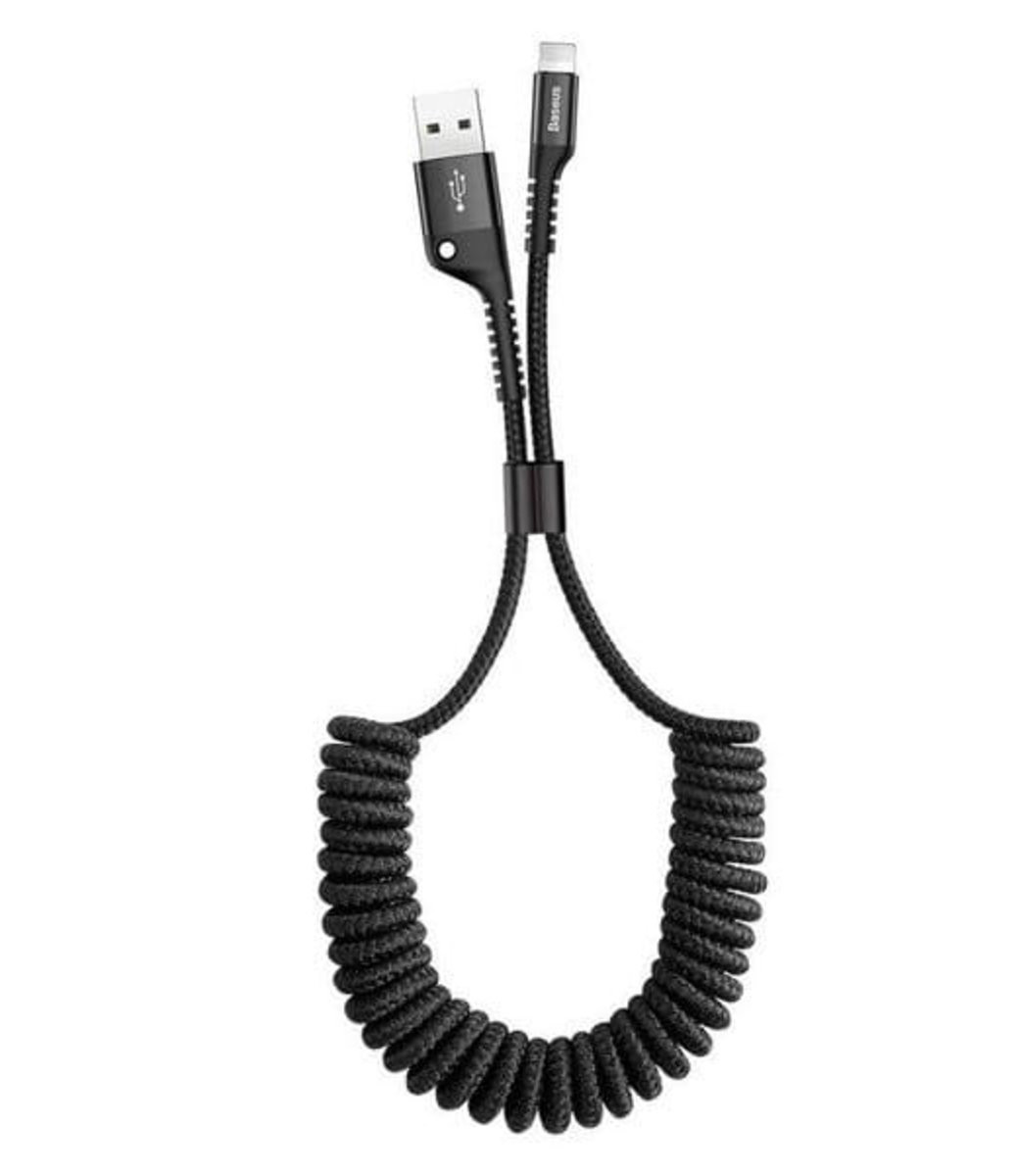 Кабель Baseus Fish eye Spring Data Cable Lightning Black - 1