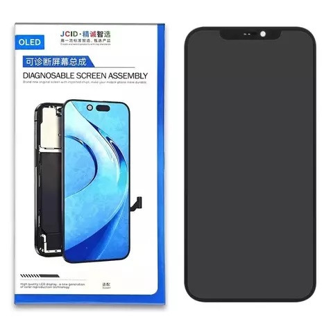Дисплейний модуль для iPhone 12 Pro Max, High Copy, без помилки, (OLED) JCID, Black - 1