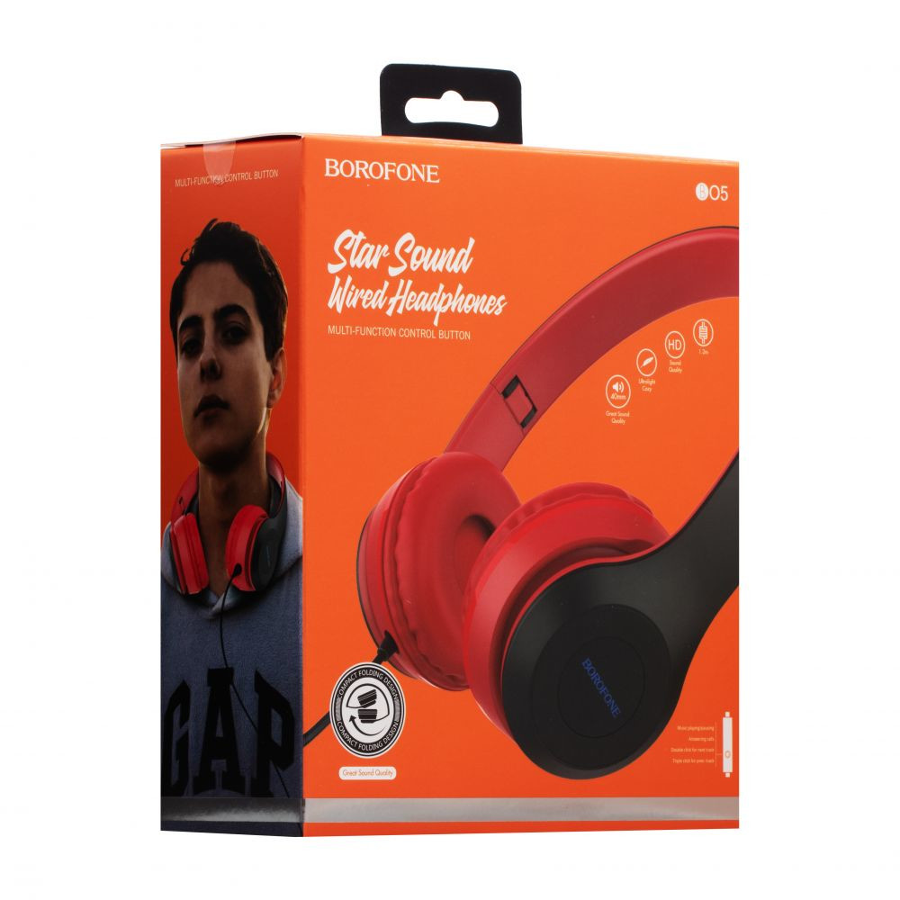Гарнітура Borofone BO5 Red - 3