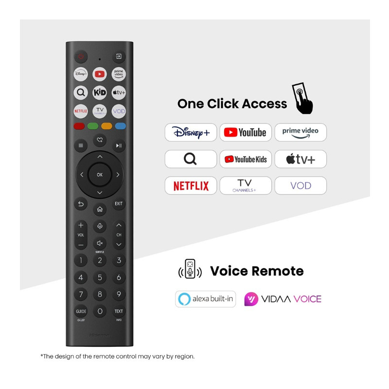 Телевізор QLED Hisense 43E7Q, Smart TV, Wi-Fi, 3840x2160 - 4