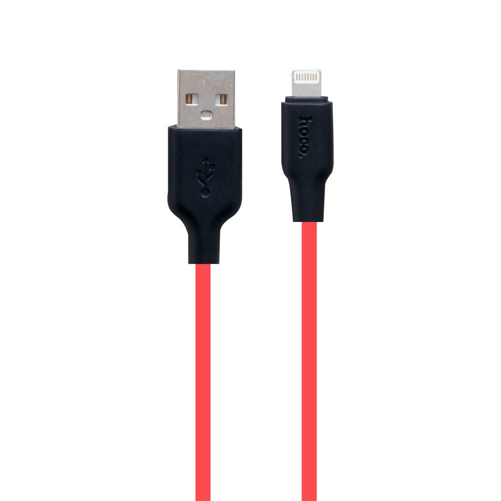 Кабель Hoco X21 Plus, Lightning, 1m, Black-Red - 1