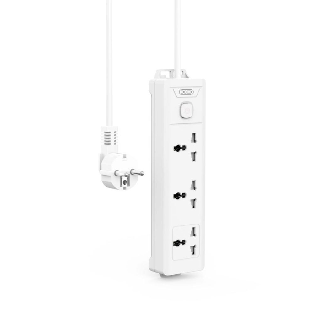 Мережевий подовжувач XO WL17, 3xSocket, 2m, White - 1