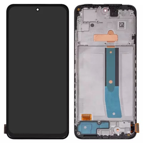 Дисплейний модуль для Xiaomi Poco M4 Pro 4G, Redmi Note 11, з рамкою, OLED, Black - 1