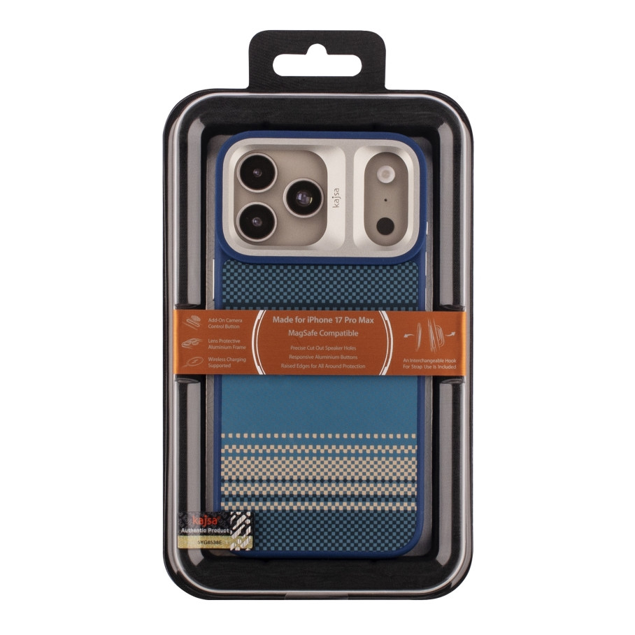 Чохол Kajsa Resort Collection Gradient Stripe with MagSafe для iPhone 17 Pro Max, Blue B-Ring - 5