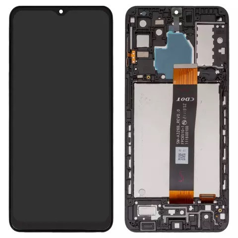 Дисплейний модуль для Samsung A326 Galaxy A32 5G, SM-A326B_REV0.0, з рамкою, Original Ref., Black - 1