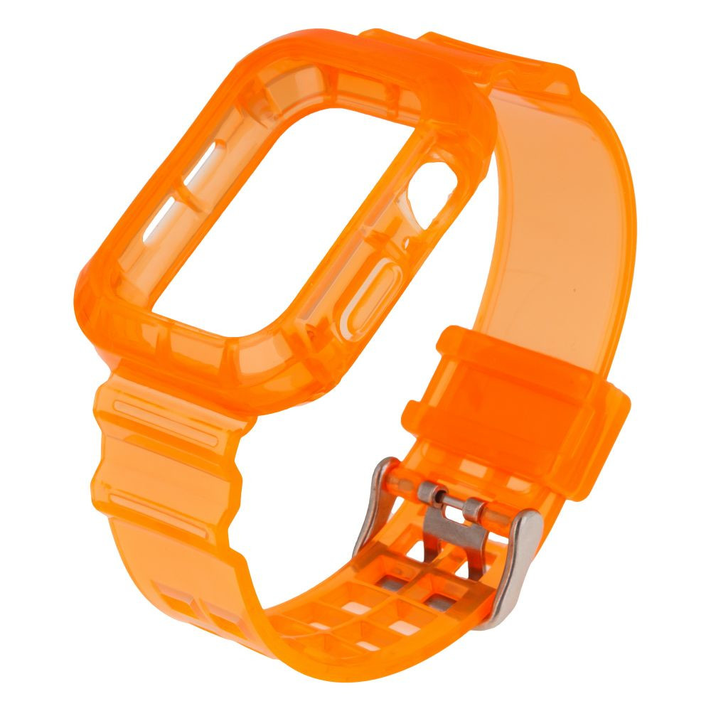 Ремінець для Apple Watch (38-40mm) Color Transparent + Protect Case Orange - 1