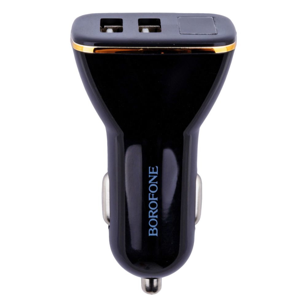 Автомобільний Зарядний Пристрій Borofone BZ11 Digital Display 2USB 2.1A Black - 2