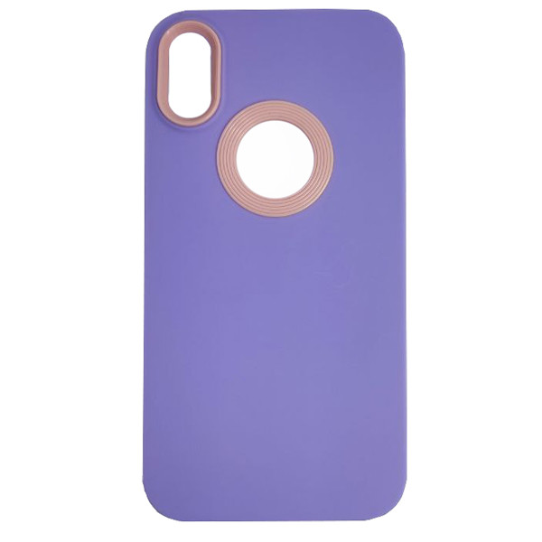 Чохол Silicone Hole Case iPhone X/XS Light Violet - 1