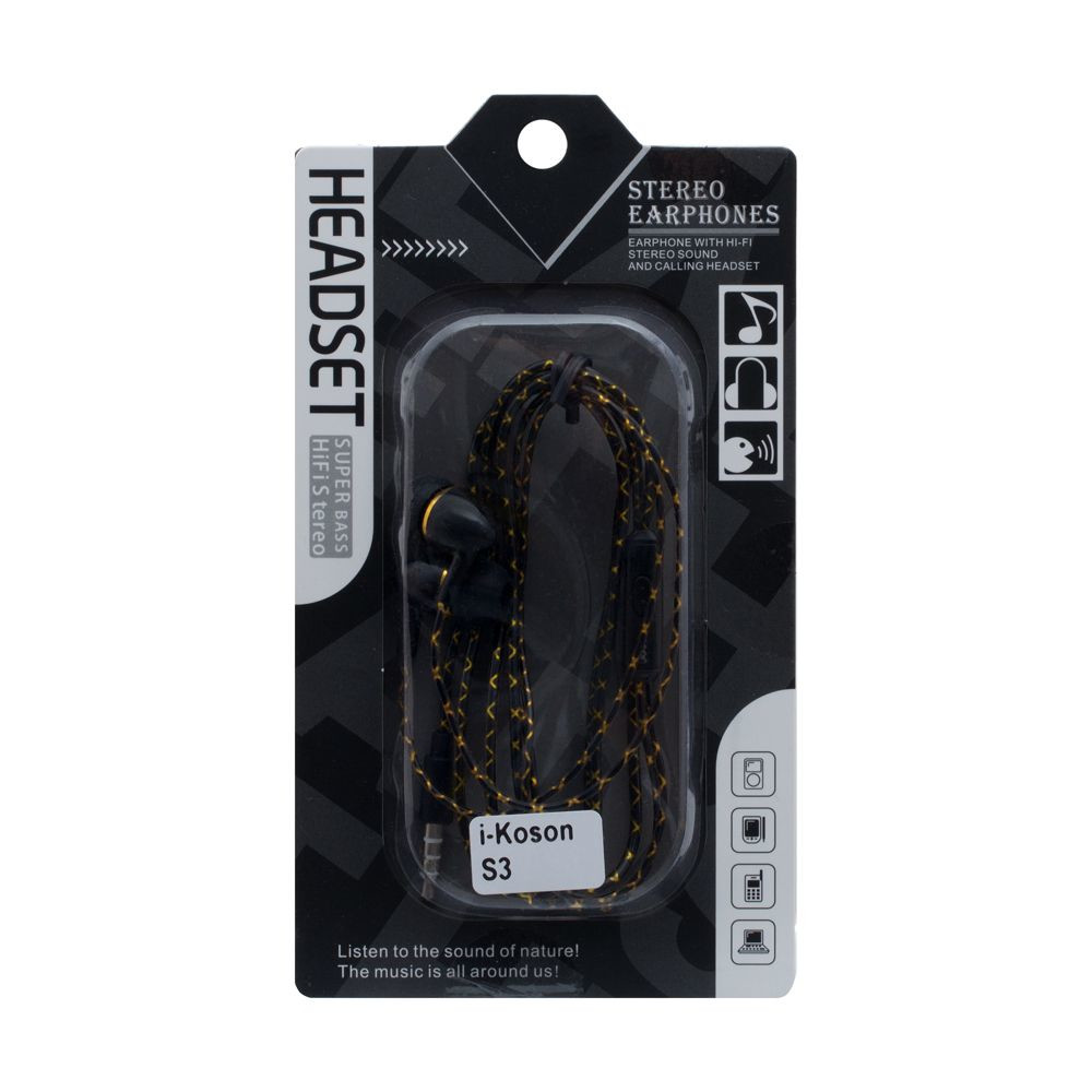 Гарнітура i-Koson i-S3 Black-Red - 6